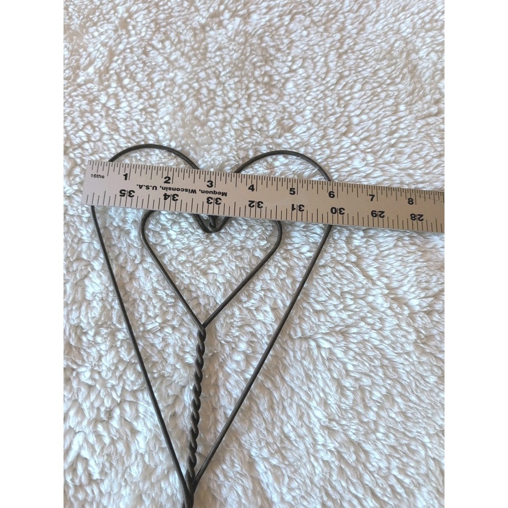 Vtg Primitive Heart Shaped Wire Rug Beater Carpet Wood Handle Farmhouse Decor - Picture 5 of 5